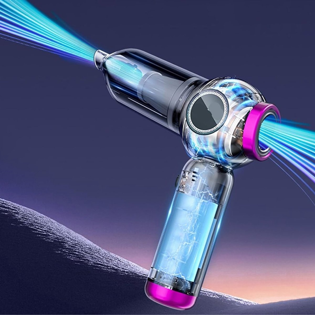 Auto Draadloze Kruimelzuiger Nat en Droog - Zwart - afbeelding 3