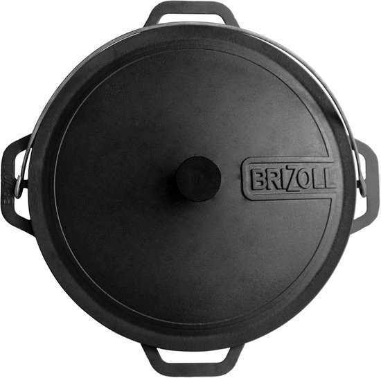 Gietijzeren Kazan Pan met Deksel - Dutch Oven Ketel 6 Liter voor Ovens en Kampvuur — afbeelding 2