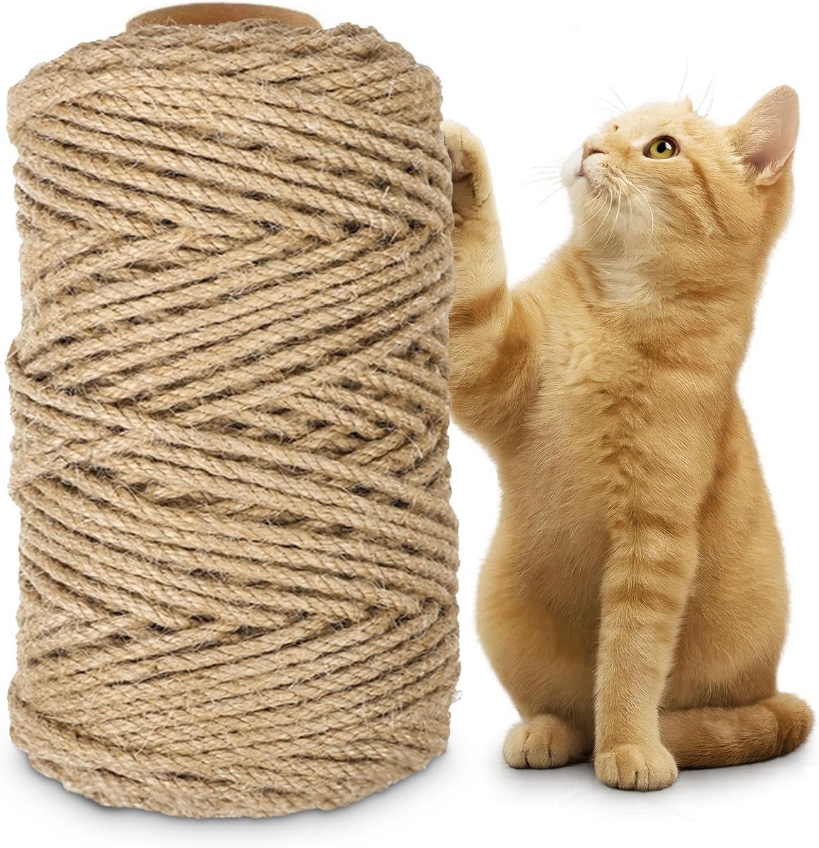Sisal Touw 6mm x 100m - Natuurlijk Touw voor Krabpaal, Tuin en DIY Projecten
