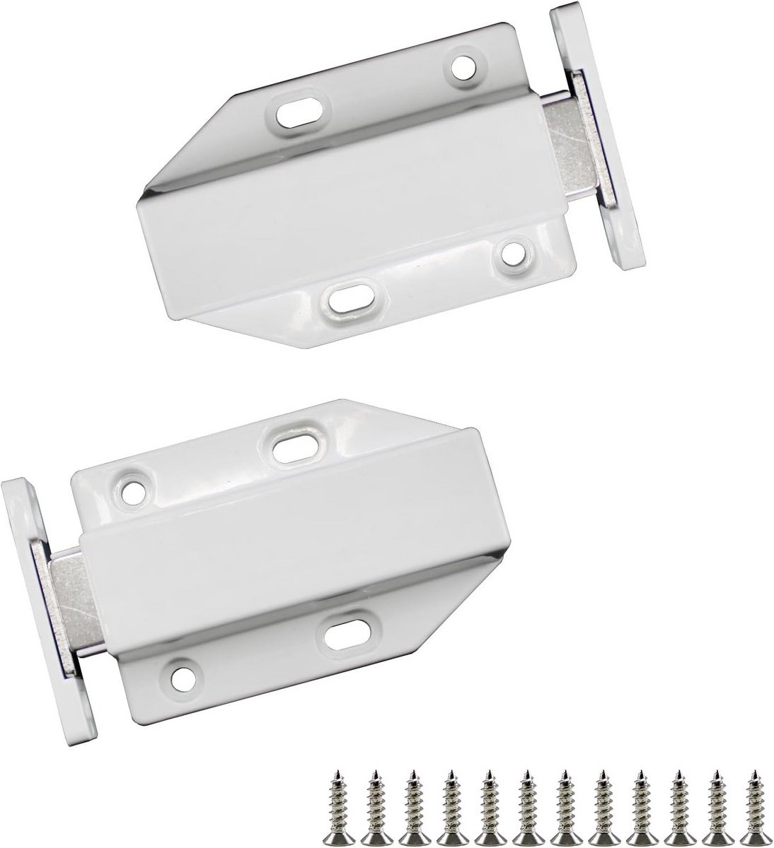 2x Zware Magnetische Druksluiting voor Kasten, Laden en Grote Deuren - Push-to-Open Sluiting Wit