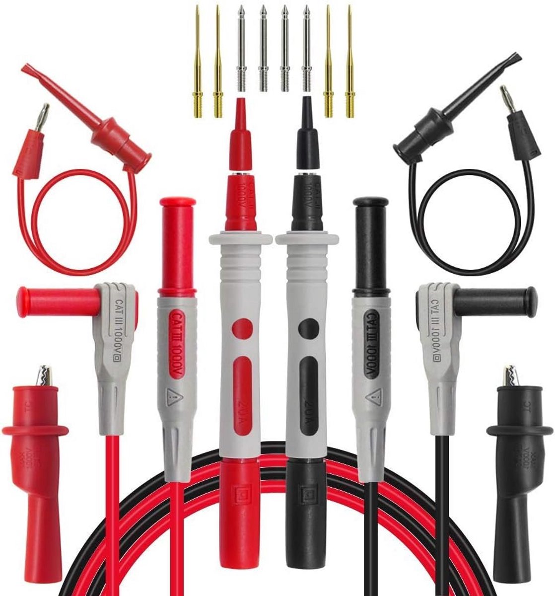Multimeter Meetsnoerenkit met Alligatorclips en Banaanstekkers voor Veilig Testen