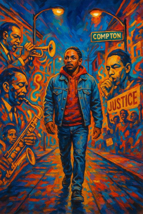 Affiche Kendrick Lamar - Posters Musique - Célébrités - Décoration murale murale - Culture - Salon - Papier 180 grammes - S6554BY - Format 50 x 70 cm