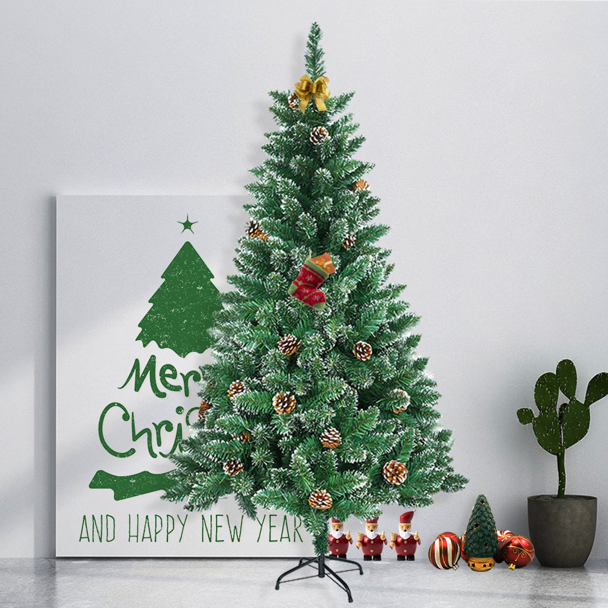 COSTWAY Kunstkerstboom paspop 150 cm Review