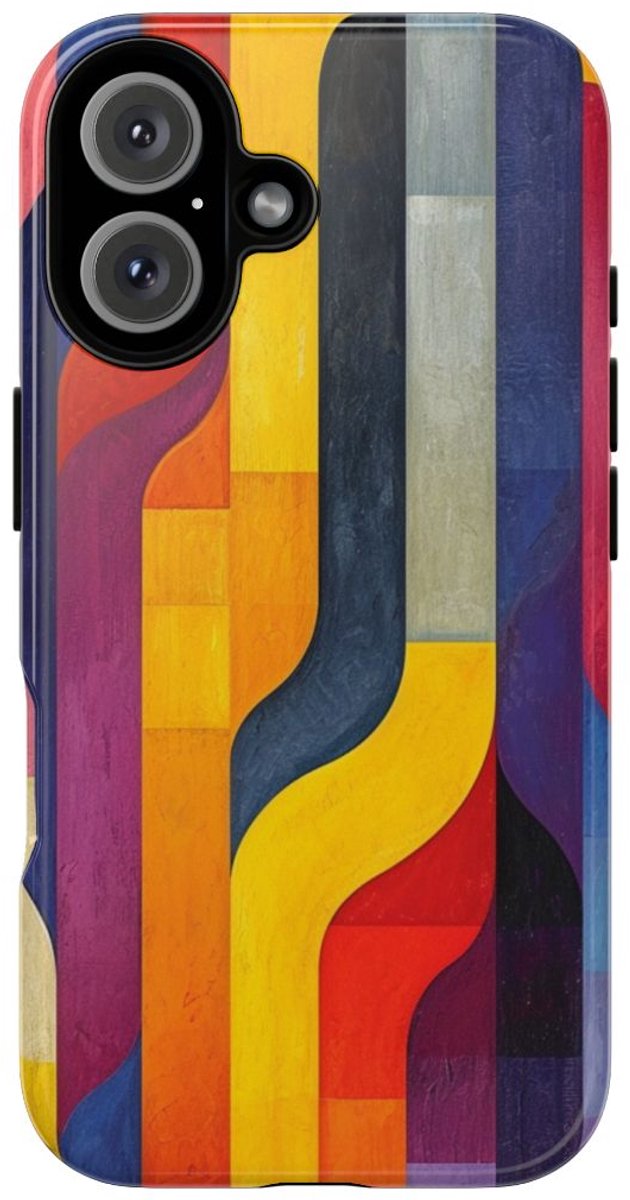 Kleurrijk Abstract Geometrisch Patroon – Telefoonhoesje Geschikt voor iPhone 16