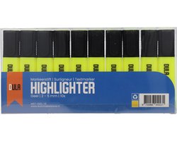 DULA Surligneurs jaune - Surligneur - Marqueurs fluo - Surligneur - 10 pièces