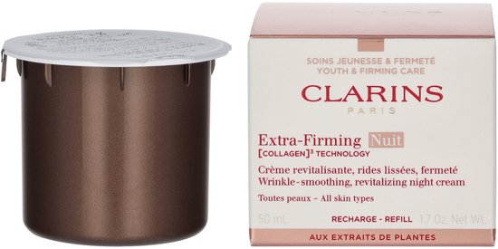 CLARINS - Crème de nuit Extra-Raffermissante pour tous types de peaux - recharge - 50 ml - Crème de nuit