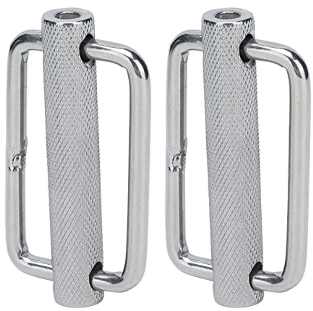 2-delig Slide Buckle - Knurled - RVS Hardware Set voor Riemen