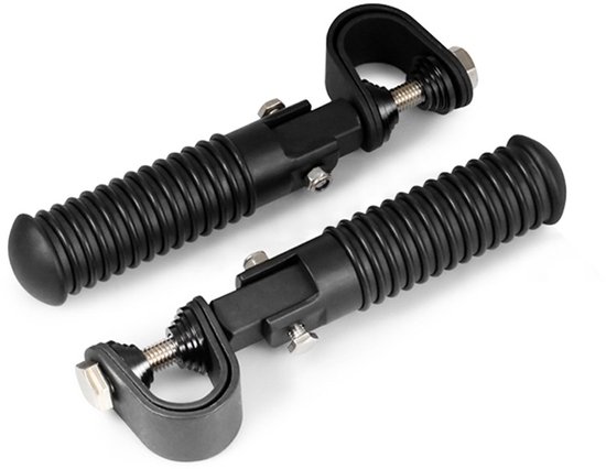 Motorfiets voetsteun 360° Verstelbare Voetsteunen Montageset Voor Passagiers Voetsteunklem Verlengbeugel Voor Sportster Dyna Softail Touring Motorfiets Voetenbank(Black