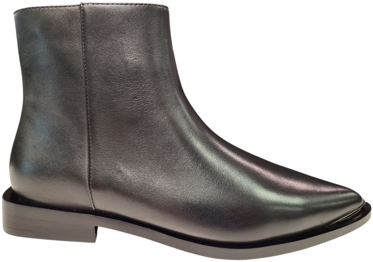Bella Di Roma Leren Geklede Enkellaarzen Dames - Zwart - 36