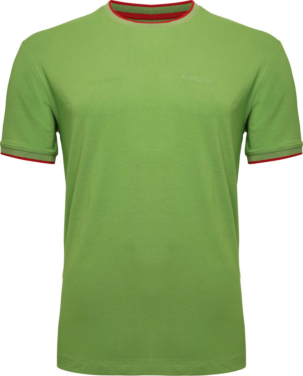 Bamboe T-shirt Slim fit Groen BAMLUGA XL