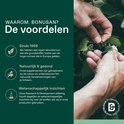 Handen plukken bessen, naast drie iconen met tekst. "Waarom Bonusan? De voordelen".