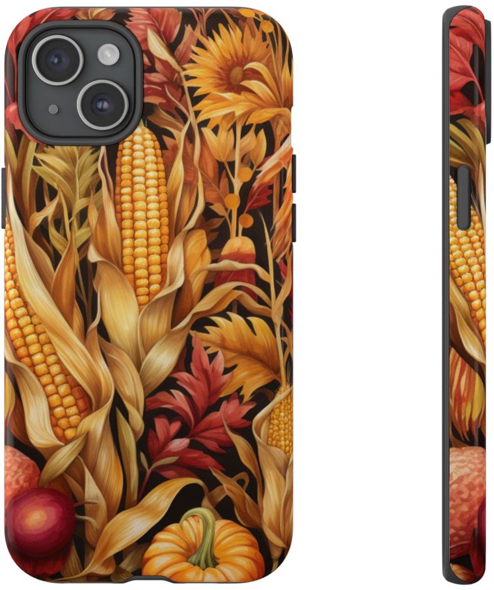 Herfst Oogst Botanisch Patroon – Telefoonhoesje Geschikt voor iPhone 15 Plus
