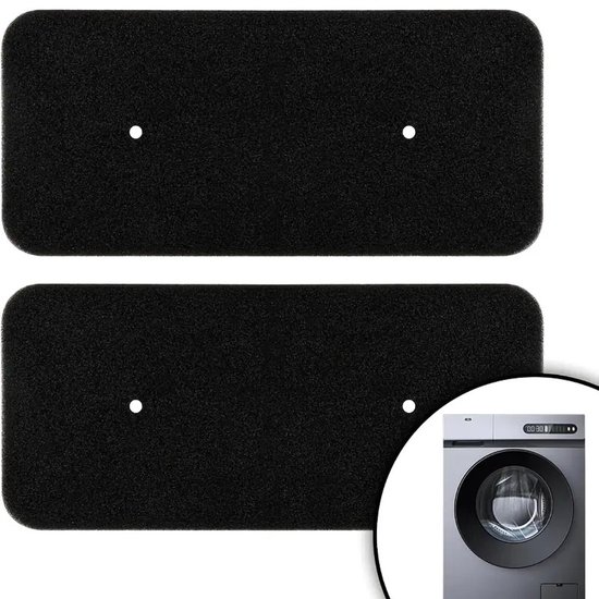 Foto: 2 stuks filter pads filtervervanging pads filter voor wasdroger filter 275 x 125 x 10 mm sponsfilter condensatiedroger zwart