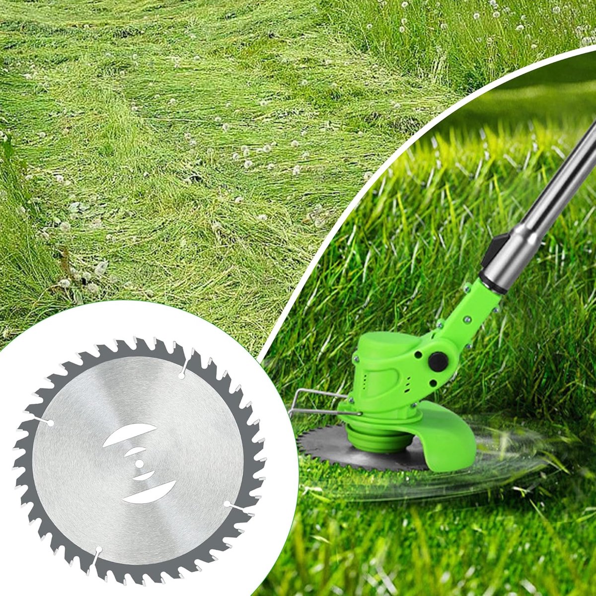 18 stuks vervangende accessoires voor snoerloze grasmaaierbladen - Metalen messenset voor grastrimmers - Reservemessen voor tuinmaaiers - Roestvrijstalen messen voor het maaien van gras – foto 3