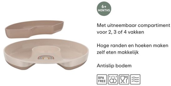 Mepal Mio vakjesbord - Magnetronbestendig - Antislip - Met uitneembaar compartiment - Forest Friends van Mepal — afbeelding 2