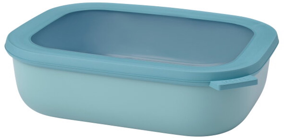 Mepal – Multikom Cirqula rechthoekig 2000 ml – Mag in de vriezer, magnetron en vaatwasser – Nordic green – Geschikt als meal prep bakje