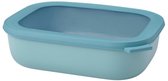 Mepal – Multi bol Cirqula rectangulaire 2000 ml – Mag au congélateur, au micro-ondes et au lave-vaisselle – Vert nordique – Convient comme récipient de préparation de repas