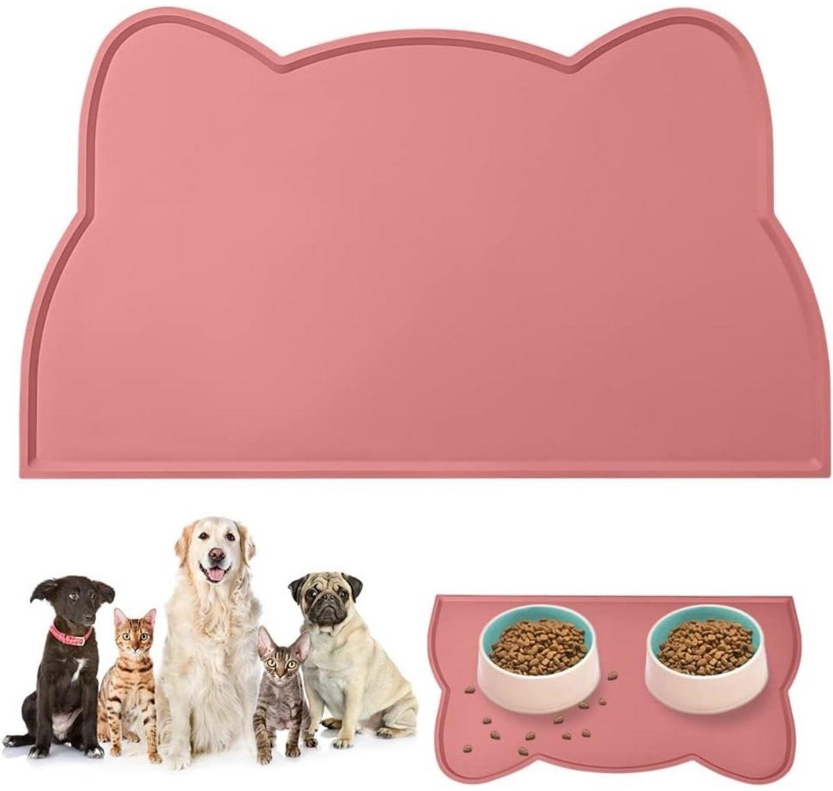 EXCITAT Matten - Voerbakmatten - Siliconen voermatten - Antislip - Geschikt voor katten, honden, koffiebarmatten, waterdichte matten