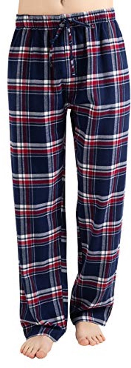 Comfortabele heren flanellen pyjama met zakken