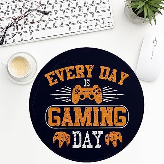 Gaming Muismat Vintage Stijl - Grappig Design, Antislip Rubber, 21 x 21 cm, Perfect voor Kantoor en Gaming — afbeelding 2