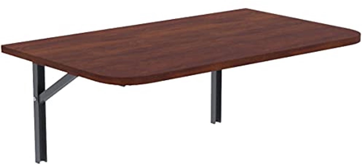Opklapbare Wandtafel 50x50 cm - Ruimtebesparend Bureau met Ronde Hoeken voor Keuken en Kinderen