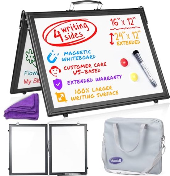 Herbruikbaar A5 droog wisbaar notitieboek, draagbaar whiteboard