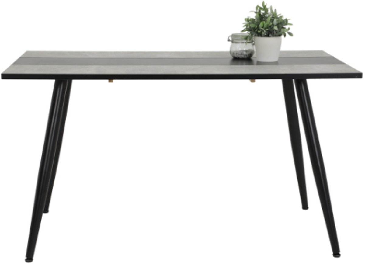 Eettafel Jamina 140x80 Cm-beton/zwart