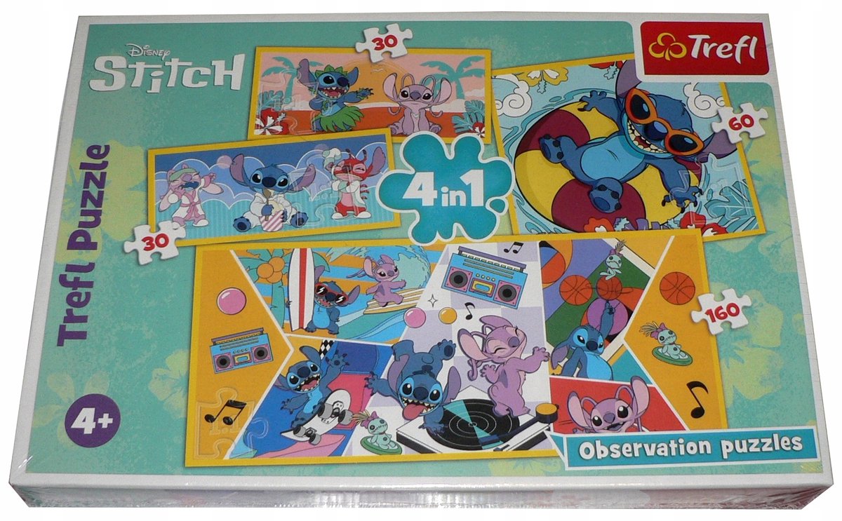 Trefl Disney Steekpuzzels 4-in-1: 30, 30, 60 & 160 Stukjes