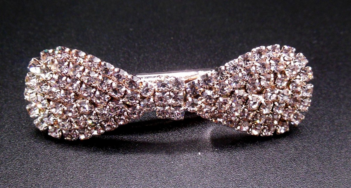 Duckklem strik-vorm met strass #8