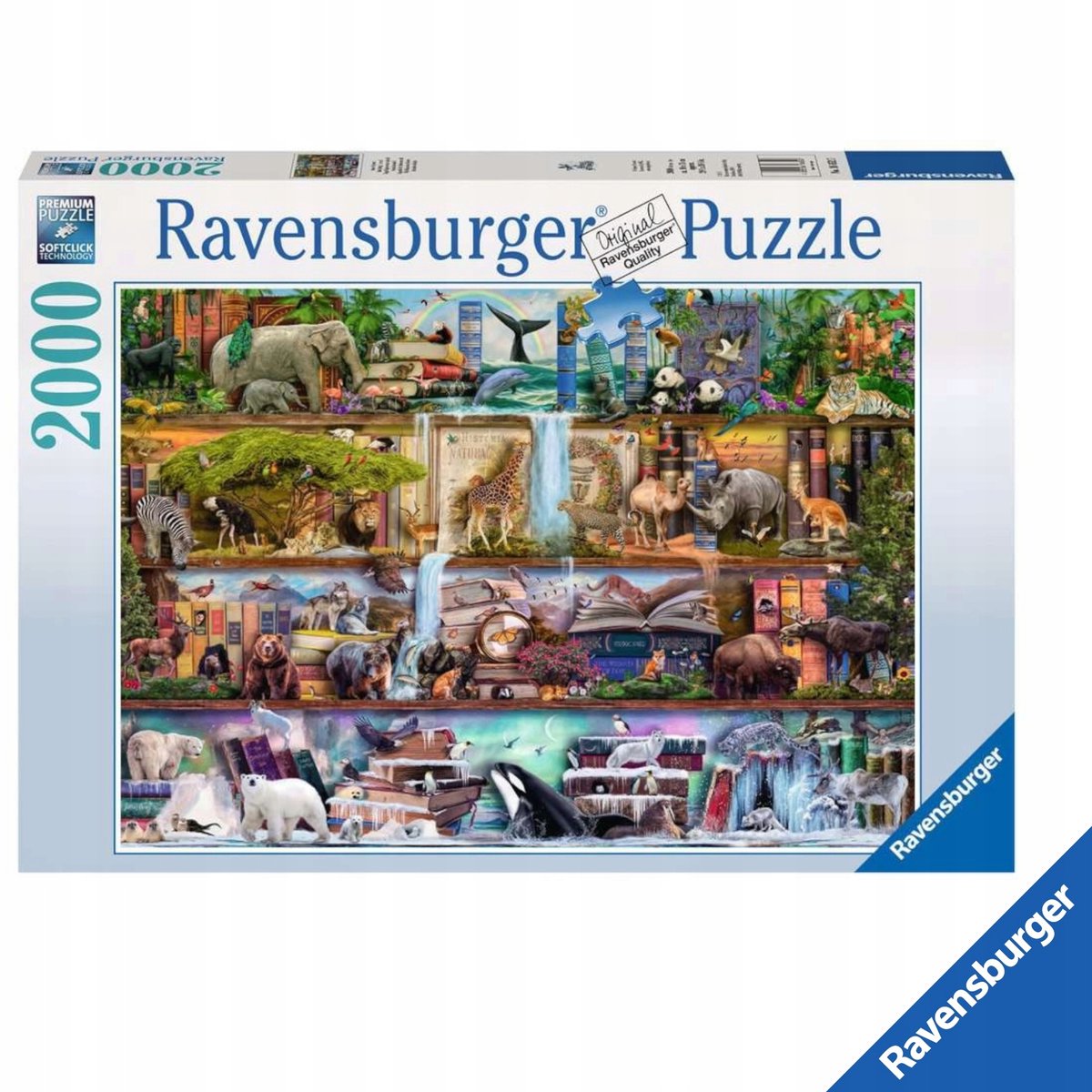 Ravensburger Premium Puzzel 2000 Stukjes - Dierenwereld
