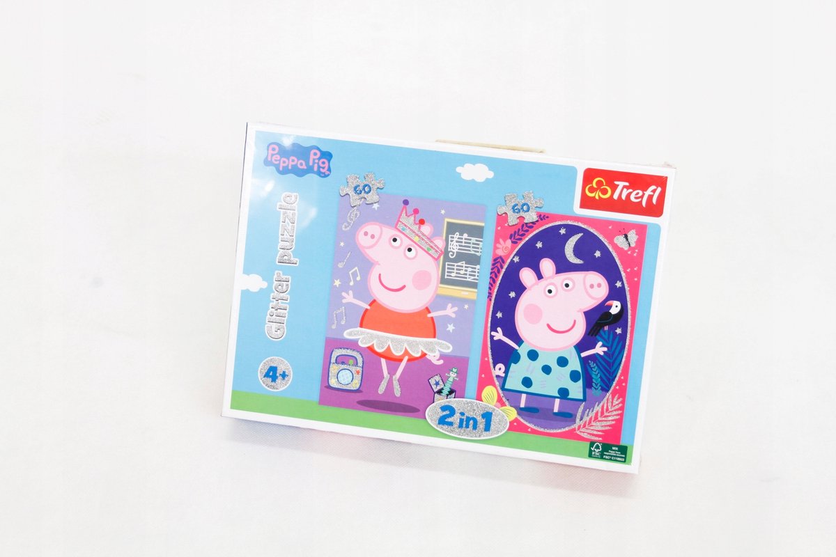 Trefl Peppa Pig Glitterpuzzel 2-in-1 (120 Stukjes)