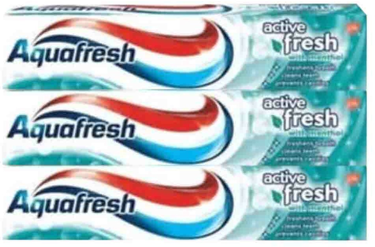 Aquafresh Tandpasta Active Fresh - 3 x 100 ml - Voordeelverpakking