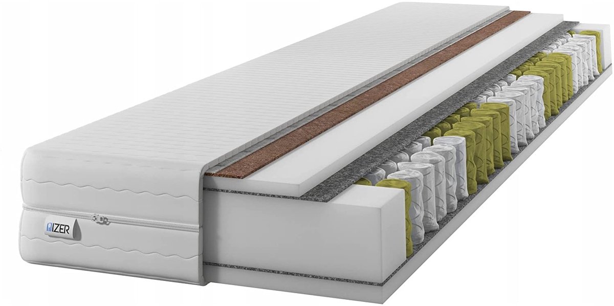 Matras 160x200 Pocketvering met Kokos H3/H4 7 Zones