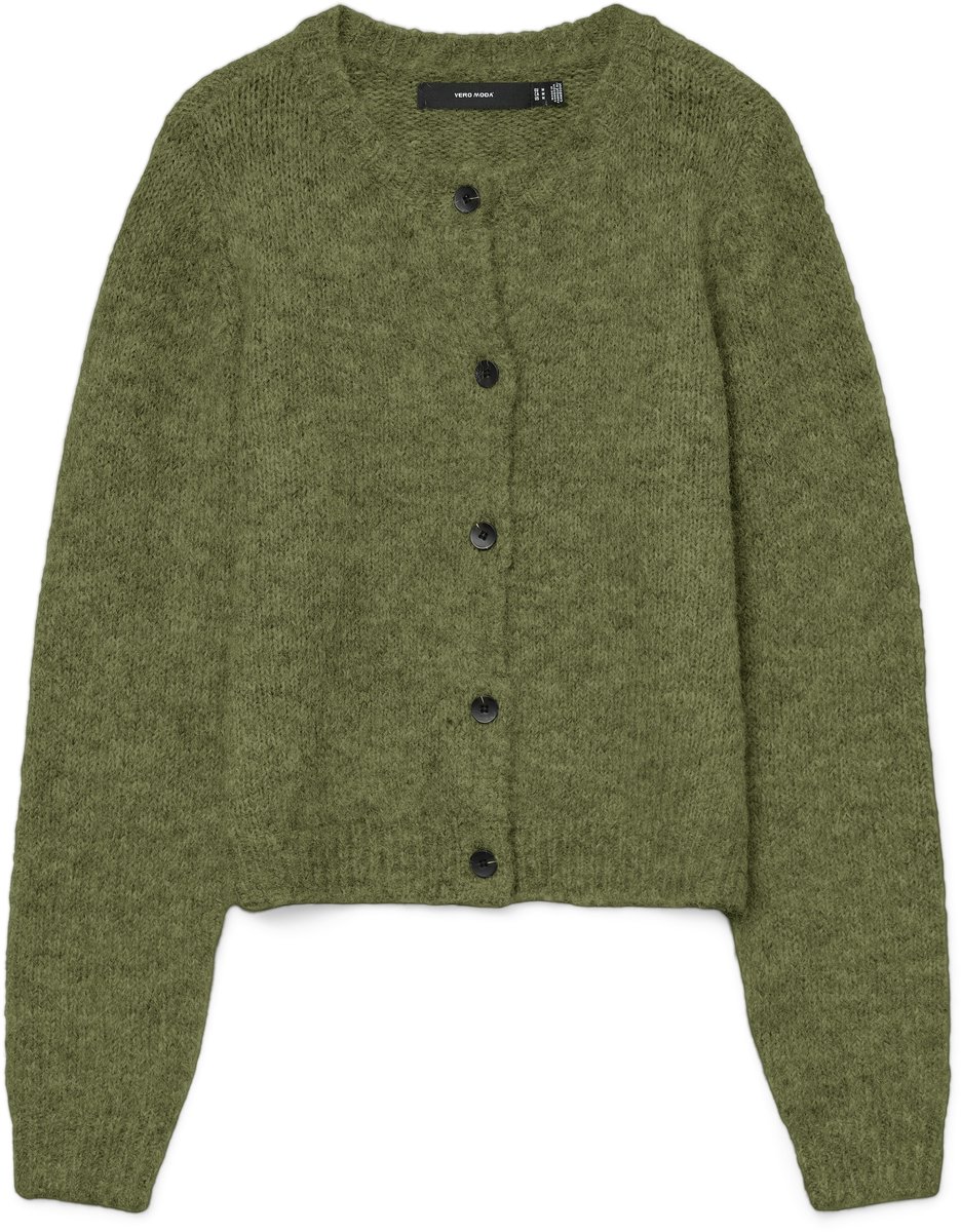 Vero Moda Vest Vmnovah Ls O-neck Button Cardi Ga N 10320496 Sphagnum/melange Dames Maat - XS