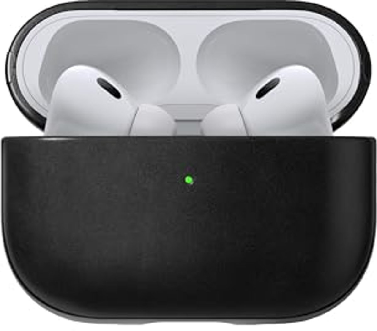 Nomad Airpods Pro 2 Case in Black Leather Case, Compatible with AirPods Pro Case 1st Generation, Leather AirPods Pro 2nd Generation Case, Qi and MagSafe Charging Compatible