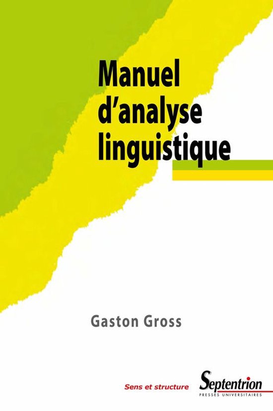 Sens et Structures - Manuel d’analyse linguistique