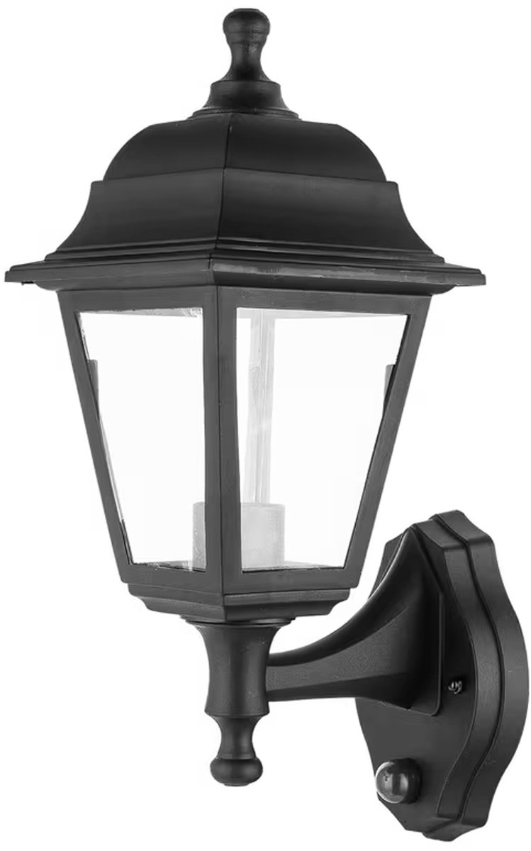 Avide Blake-U Buiten Wandlamp met Bewegingssensor - Klassieke Buitenlamp PIR - 35cm - LED - 220-240V - Zwart