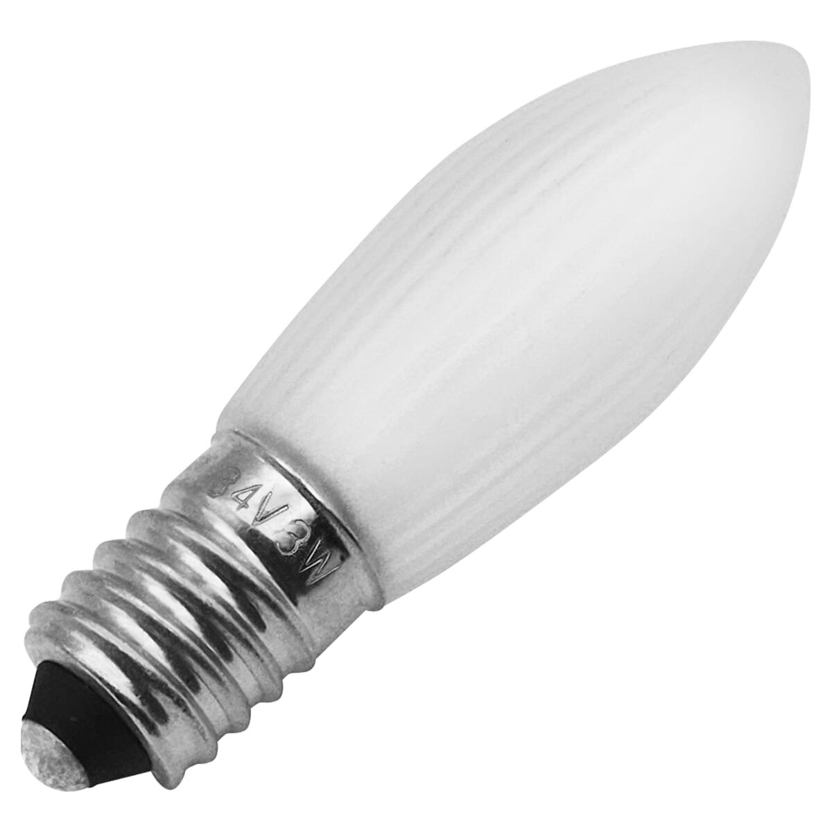 Reserve Kerstlampje E10 - Gloeilamp - 34V/3W - Warm Wit Licht - 2200K - 13 Lumen - Dimbaar - Mat