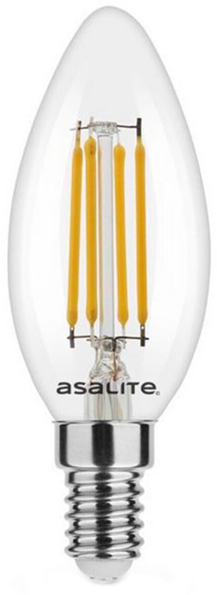Asalite LED Lamp C35 E14 Fitting - 4W = 35W - 400 Lumen - 4000K Neutraal Wit Licht - Niet Dimbaar - 220-240V - Niet Dimbaar