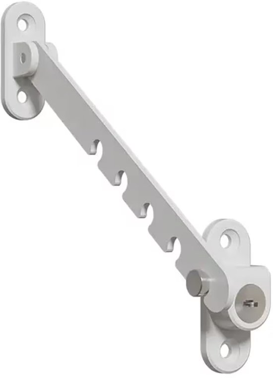 Loquet de fenêtre avec serrure - Support de fenêtre - Wit