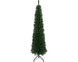 Smalle Kunstkerstboom 180 cm - D51 cm - Potloodmodel- Metalen Standaard – Compact