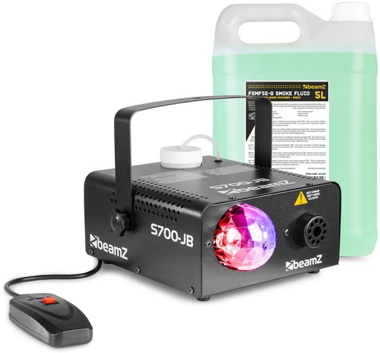 Rookmachine - Vermogen 400 Watt, zeer goede doorstroming - Snelle opwarmtijd - Tank 0,3 liter - Gemakkelijk mee te nemen, ideaal voor DJ