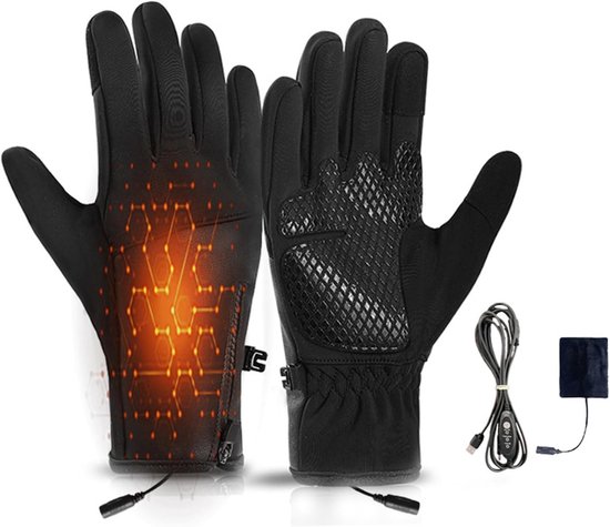 Verwarmde handschoenen, USB-aansluiting, geschikt voor touchscreens Verwarmde handschoenen, USB-aansluiting, geschikt voor touchscreens