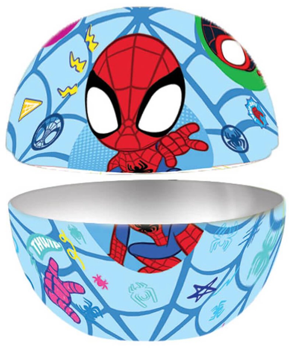 Spidey - Spider-man Puzzel 60 Stuks 2-in-1 in Metalen Bal 35,5 × 24 cm – Superhelden Puzzelspelletje voor Kinderen