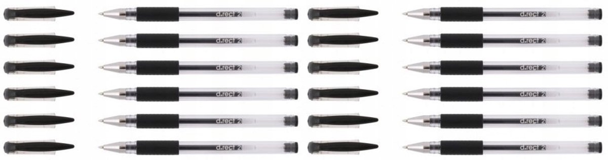 D.Rect Gelpen 2603 Zwart - Set van 12