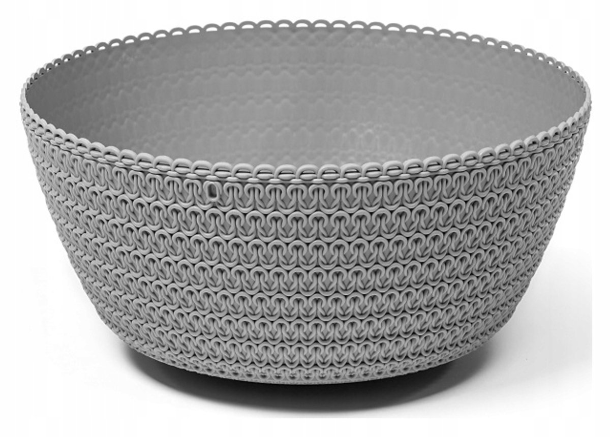Lamela Jersey Pot 30cm Grijs - Stijlvolle Kunststof Bloempot