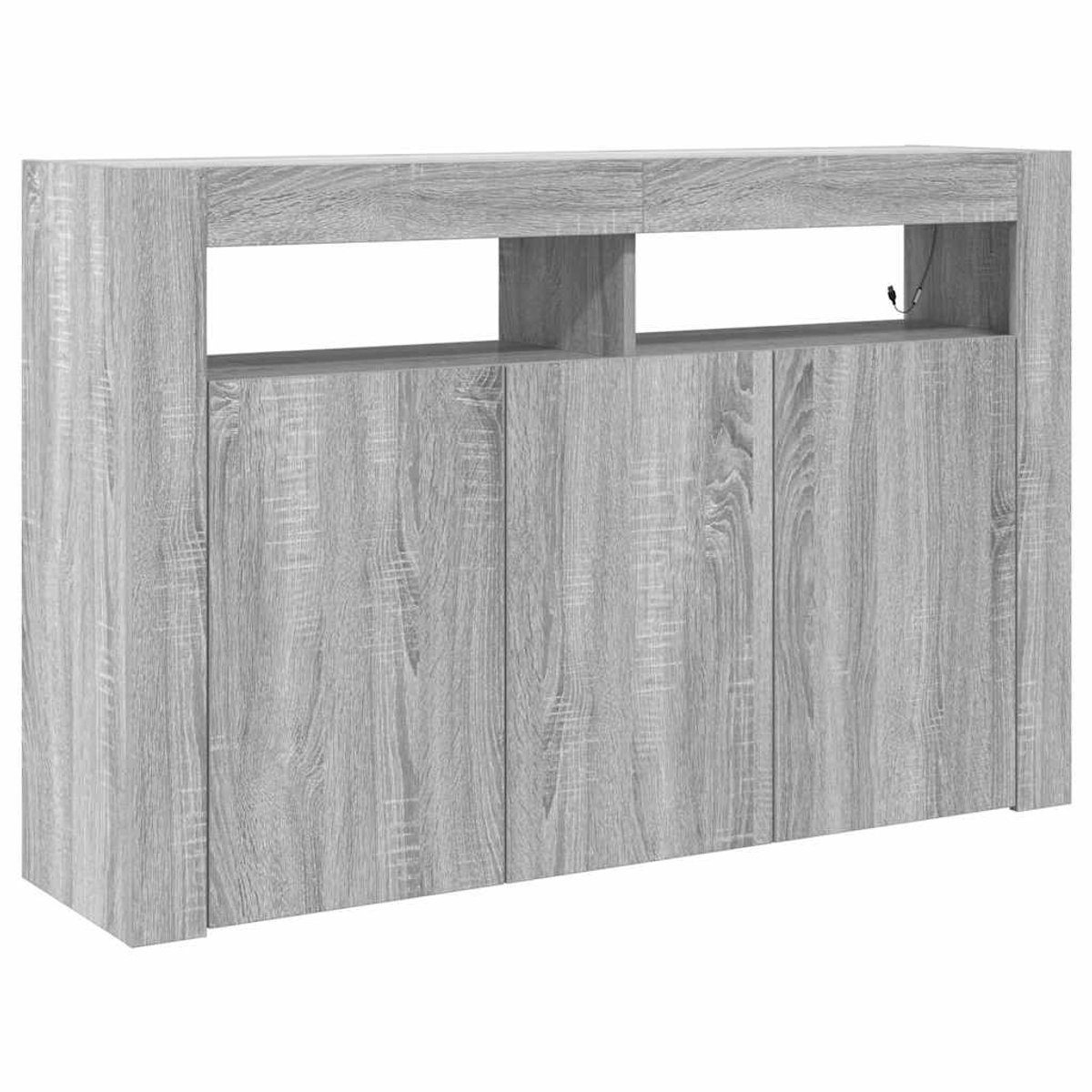 vidaXL - Dressoir - Grijs - Sonoma - 116 - x - 30 - x - 75 - cm - Bewerkt - hout
