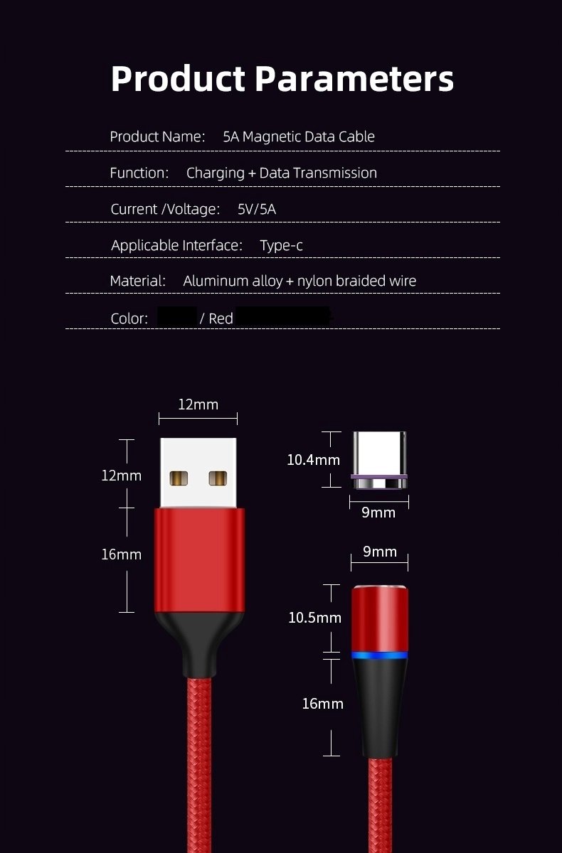 Lightning 7-Pin Connector voor Magnetische Kabels 5A Snel Laden
