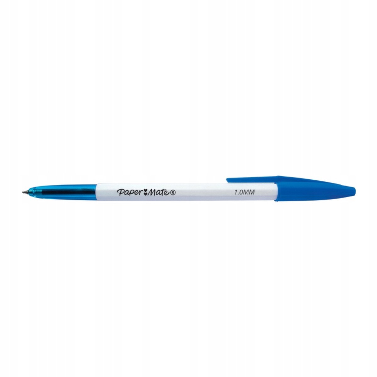Paper Mate 1.0 M Blauwe Balpen - Vloeiend Schrijven, Sneldrogende Inkt