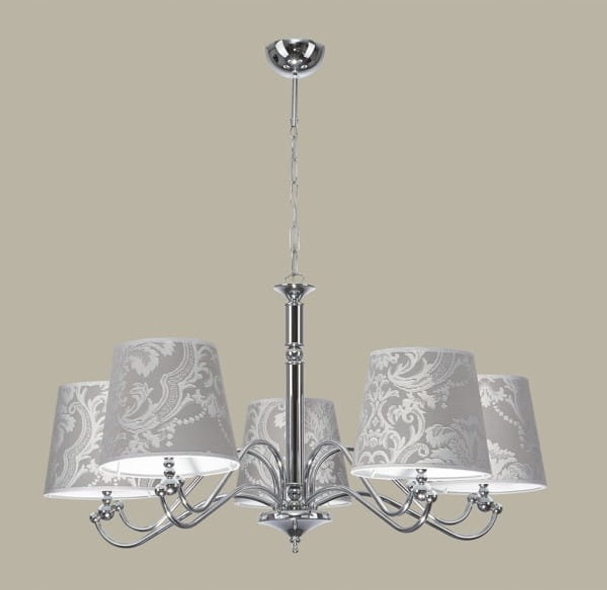 VENUS Glamour Kroonluchter Chroom Kap 1289J - 5xE27